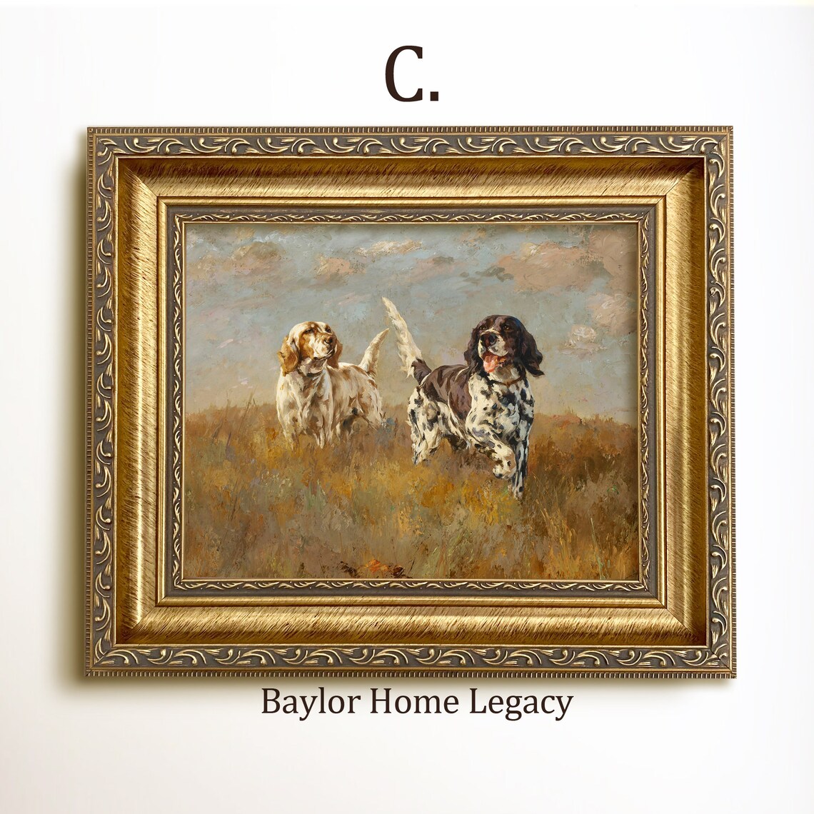 English Setters Vintage Hunting Dogs Art Print - Image 3
