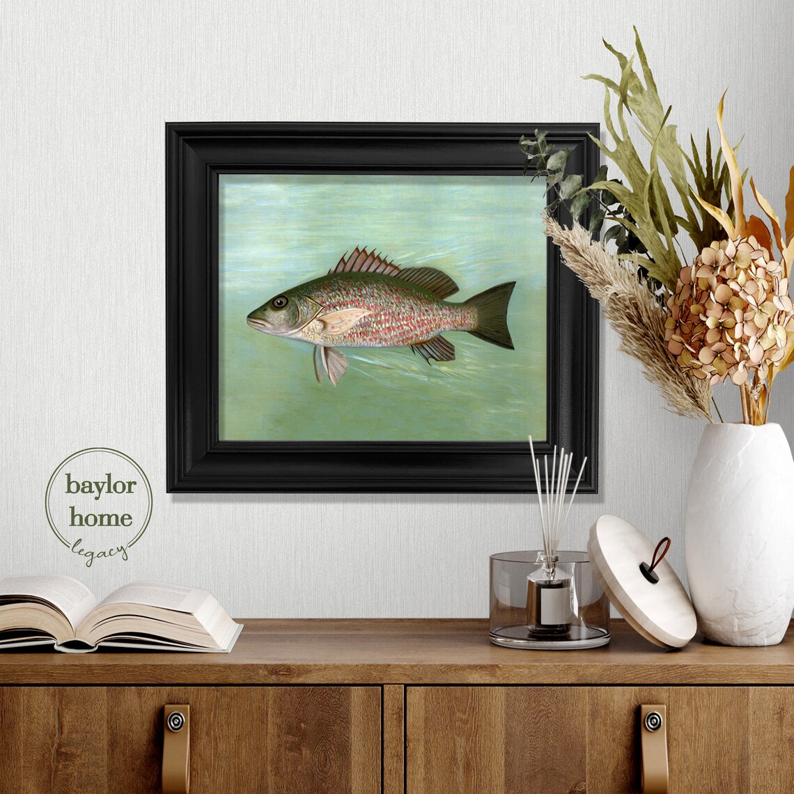 Snapper Painting, Vintage Fish Print - Image 2