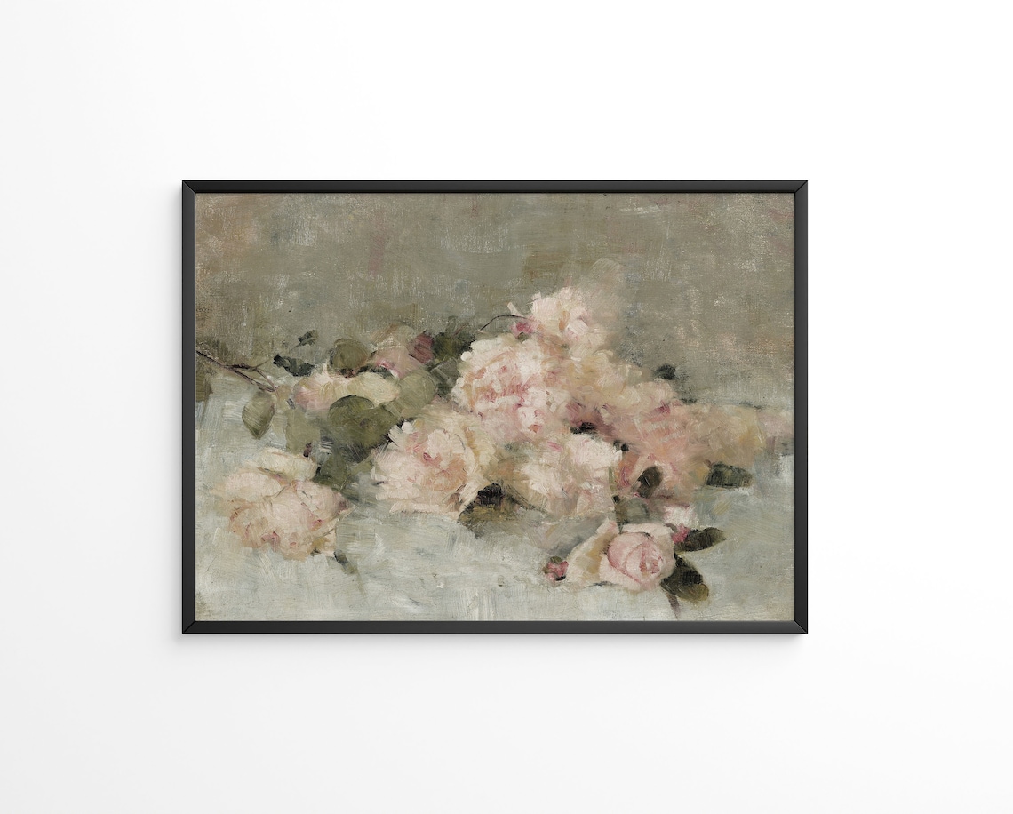 Vintage Rose Painting Art Print, Still Life Roses - Image 4
