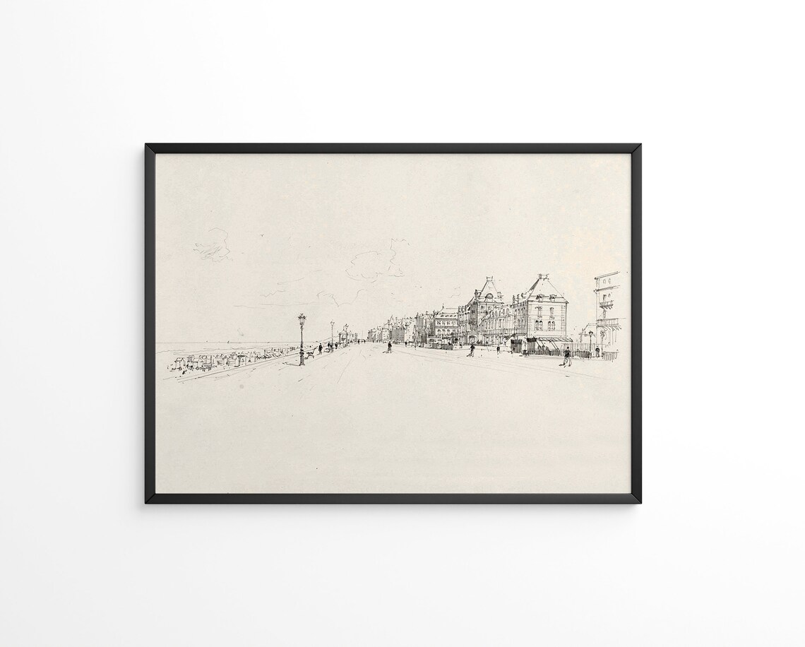 Paris Vintage France Etching City Sketch Art Print - Image 3