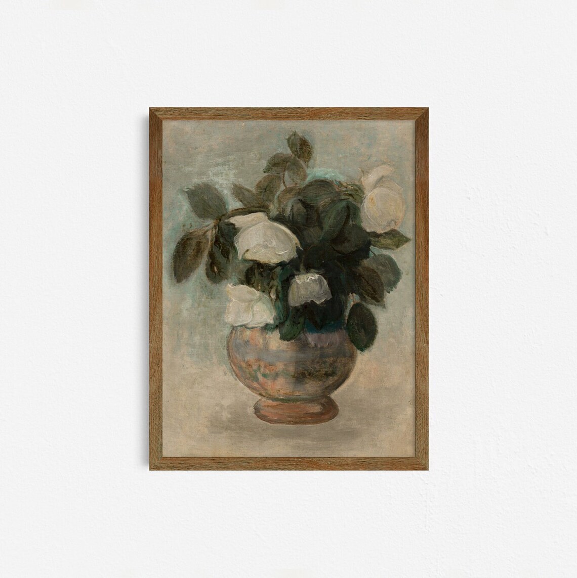 Vintage Flower Still Life, Neutral Home Decor Art Print - Image 4