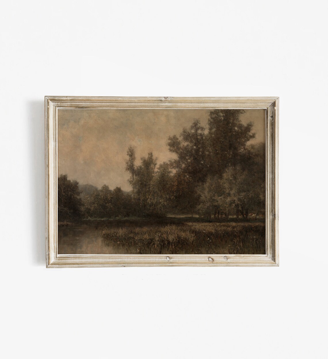 Moody Landscape Painting Vintage Art Print - Image 4
