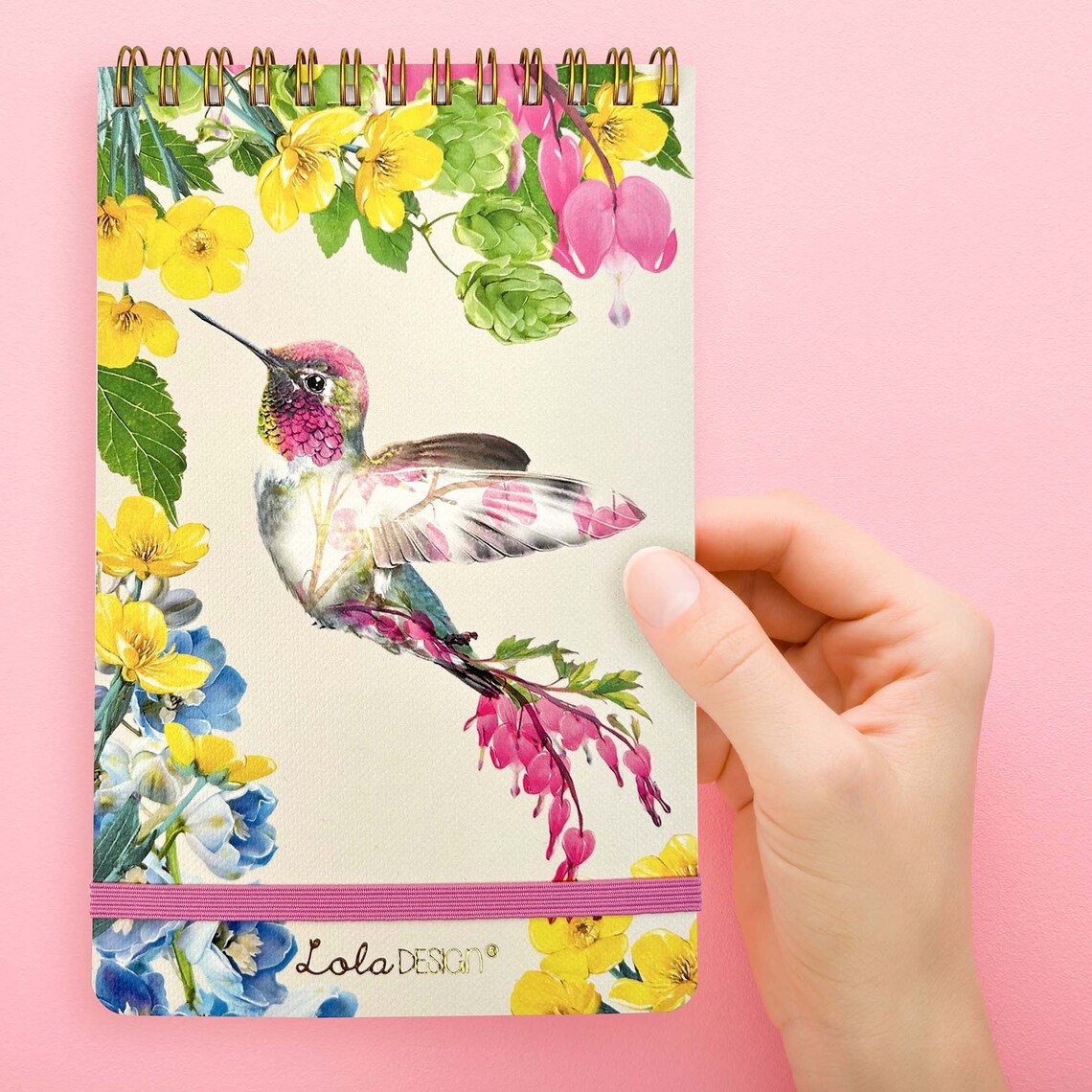 Hummingbird Spiral Reporter Notepad, Art Print