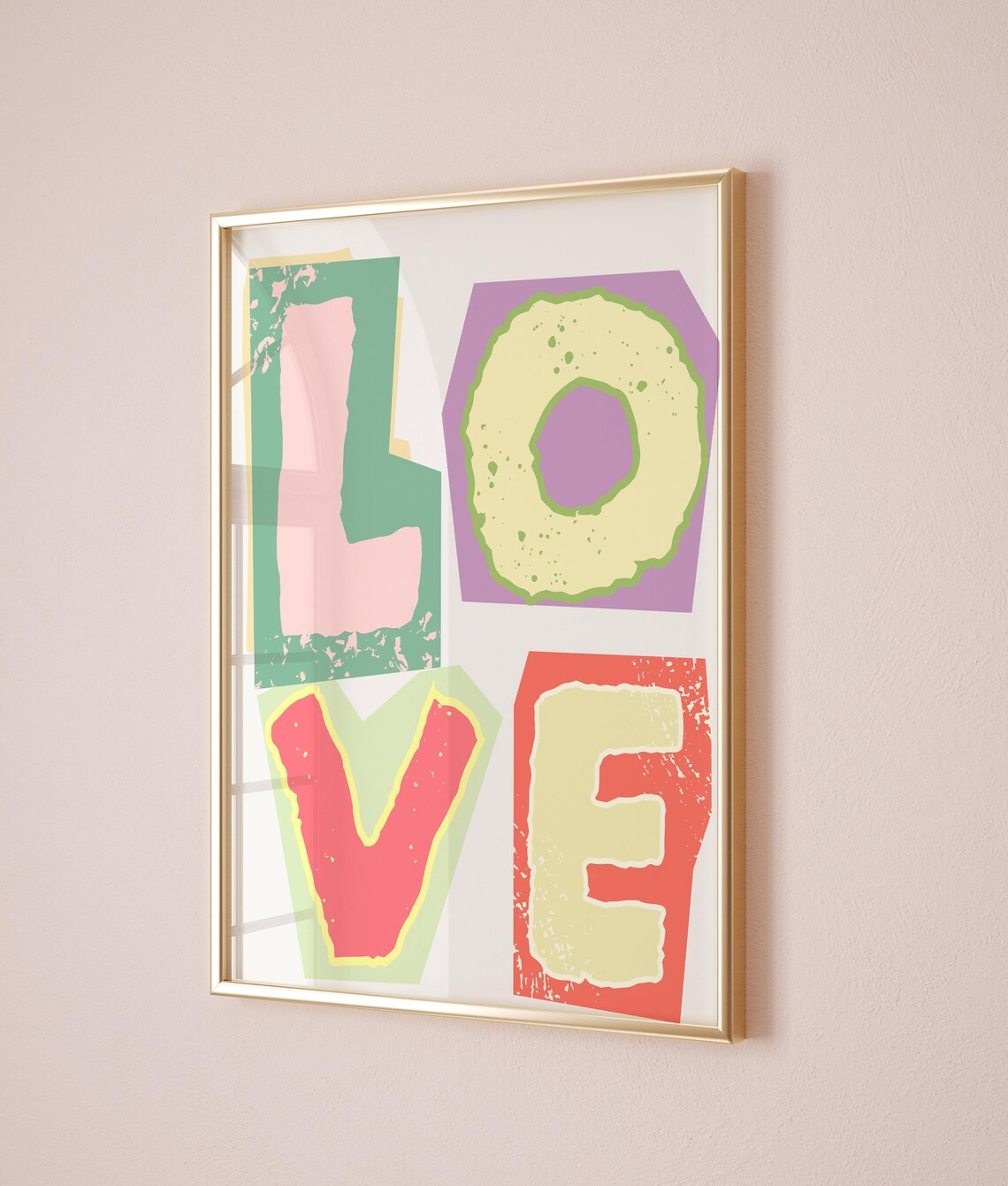 Love Vintage 70s Quote Poster, Girls Dorm Decor