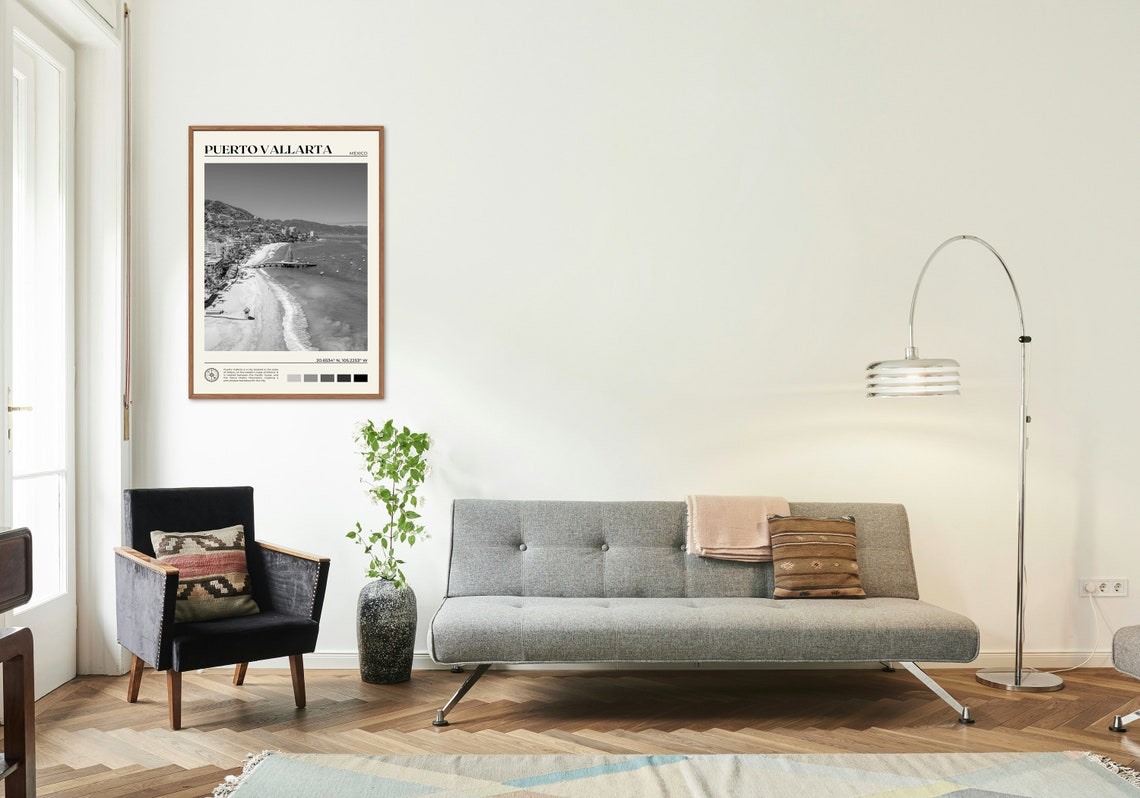 Black And White Puerto Vallarta Print Puerto Vallarta Wall Art Puerto Vallarta Poster Puerto Vallarta Photo Puerto Vallarta Decor - Image 3