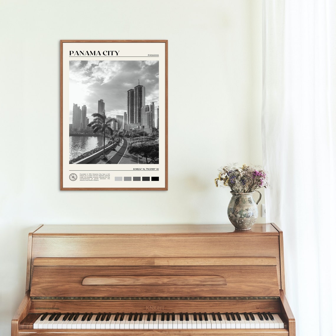 Black And White Panama City Print Panama City Art Panama City Poster Panama City Photo Panama City Poster Print Panama City Decor - Image 2