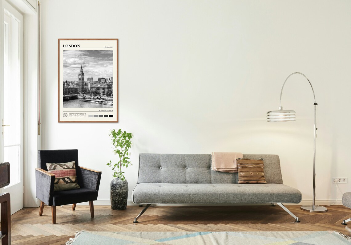 London Black And White Travel Poster, England - Image 3