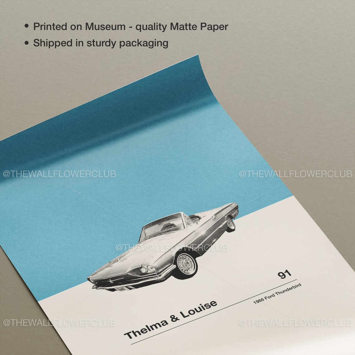 Thelma Louise Inspire Poster Car In Movie Poster Mid Century Modern Poster Minimalist Poster Retro Art Print Classic Movie - Image 3
