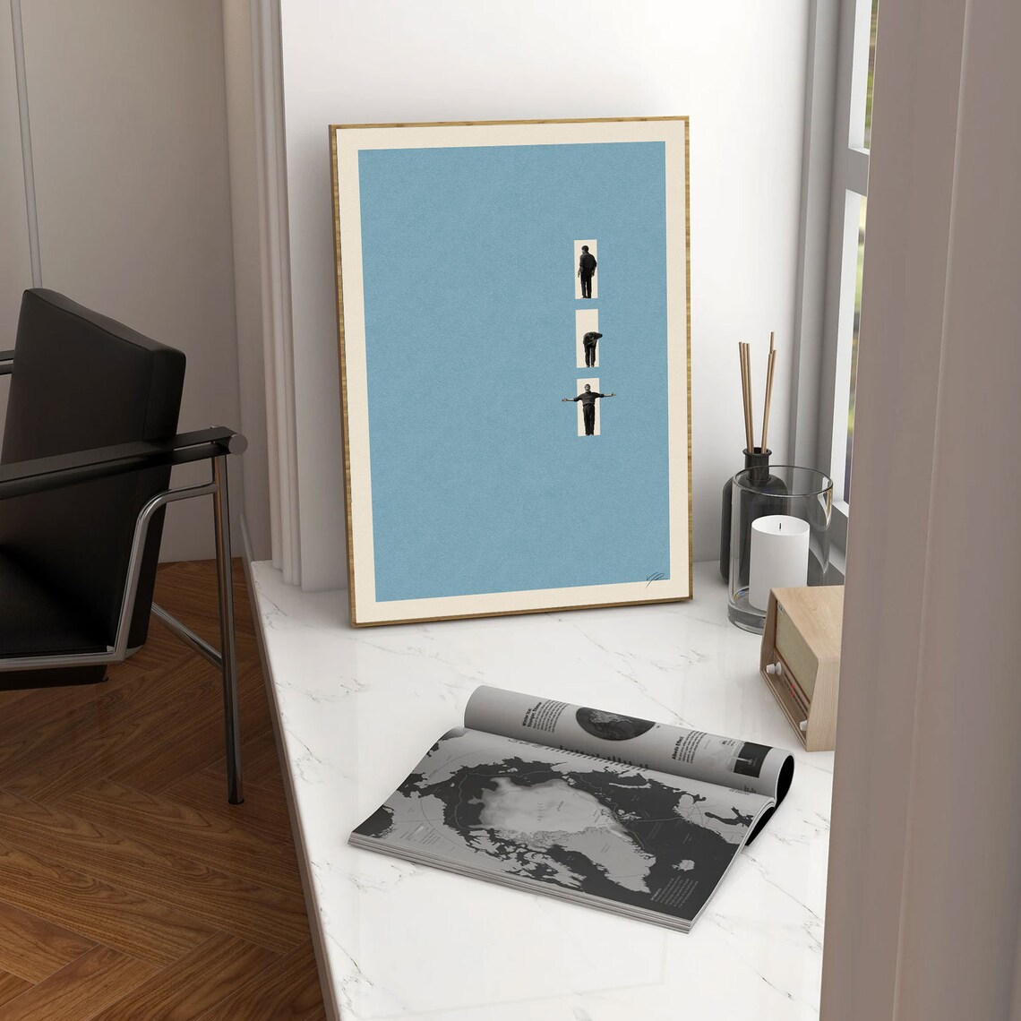 Truman Show-Inspired Mid-Century Modern Art Print - Image 3