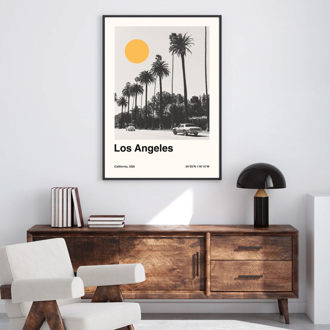 Los Angeles Minimalist Travel Poster, California Art Print - Image 4