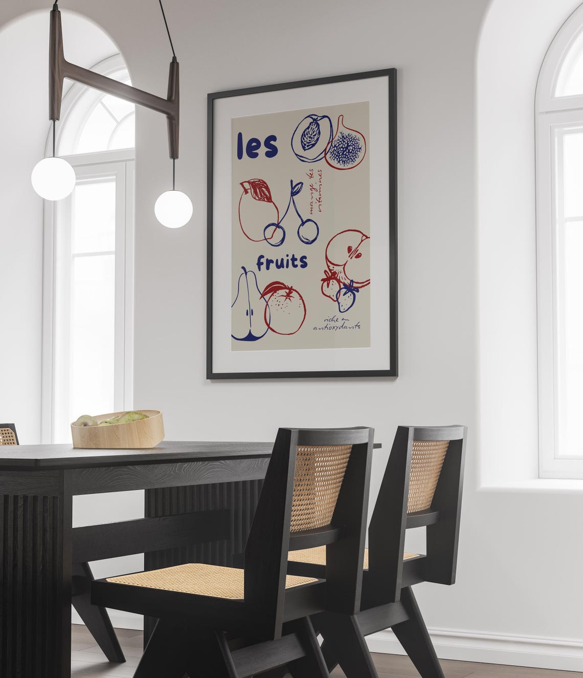 Kitchen Fruit Art Print, French Food Poster - Image 2