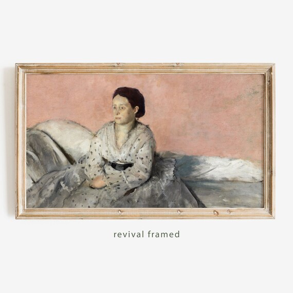 Frame Tv Art Woman Tv Art Neutral Degas Woman Portrait Vintage Oil Painting Frame Art Large Art Lg Tv Art