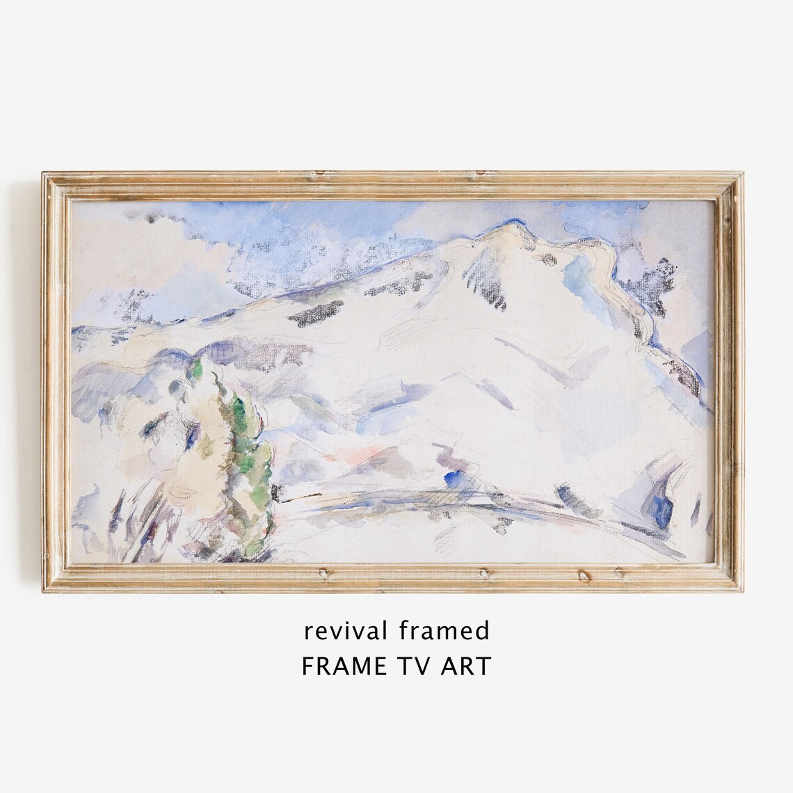 Cezanne Mont Sainte Victoire Mountain Watercolor Landscape Poster
