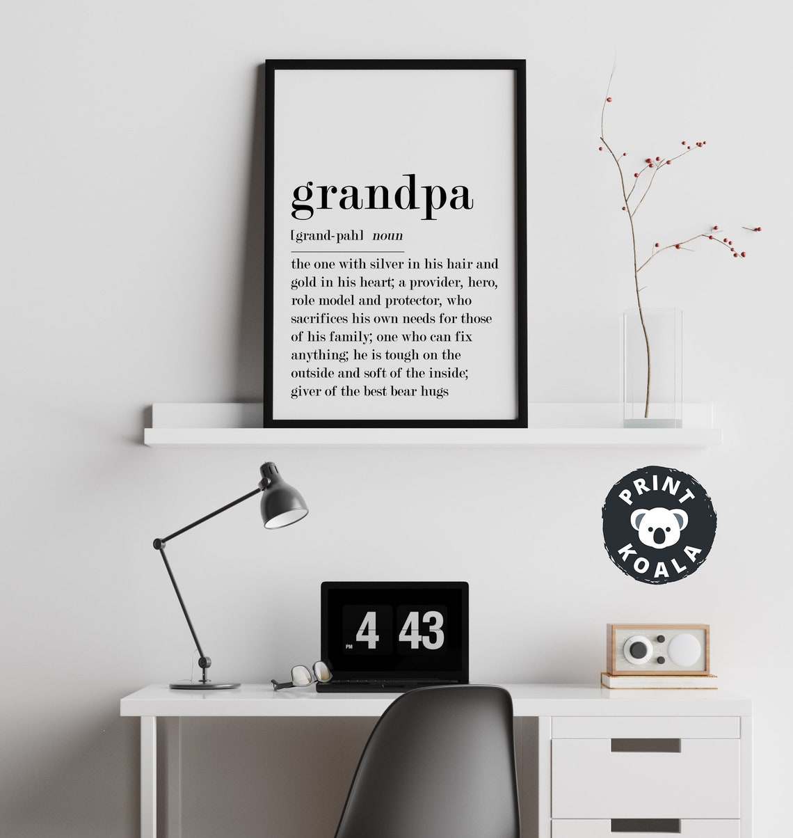 Grandpa Definition Gifts For Grandpa Grandpa Gifts Gifts For Granny Grandpa Poster Grandpa Definition Art Grandpa Wall Art - Image 2