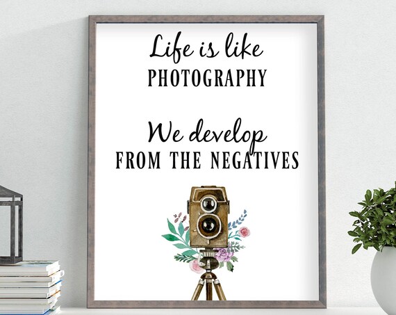 Life Is Like Photography We Develop from the Negatives Poster