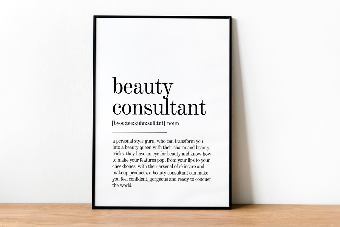 Beauty Consultant Definition Minimalist Salon Appreciation Poster - Image 2