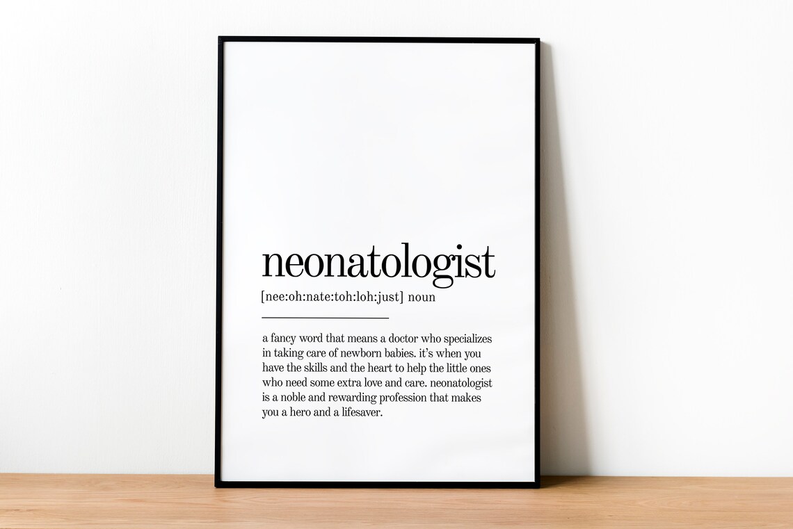 Neonatologist Definition Minimalist Modern Art Print - Image 2