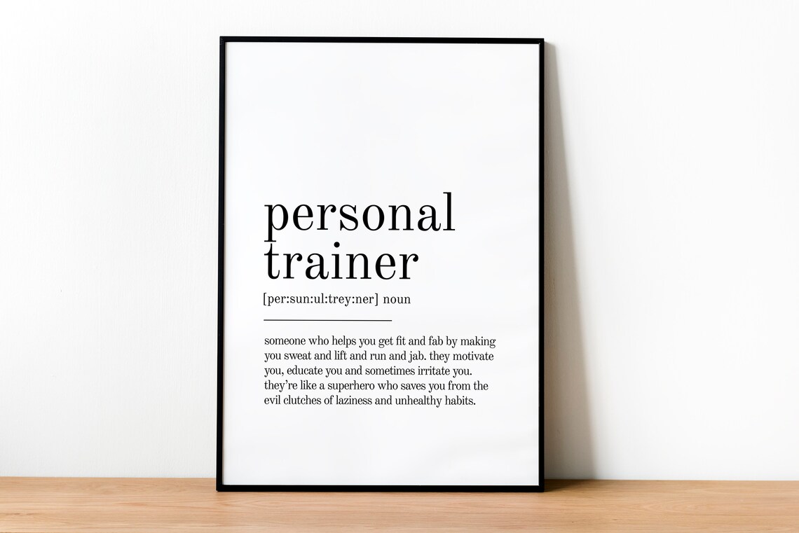 Personal Trainer Definition Print, Office Quote Poster - Image 2
