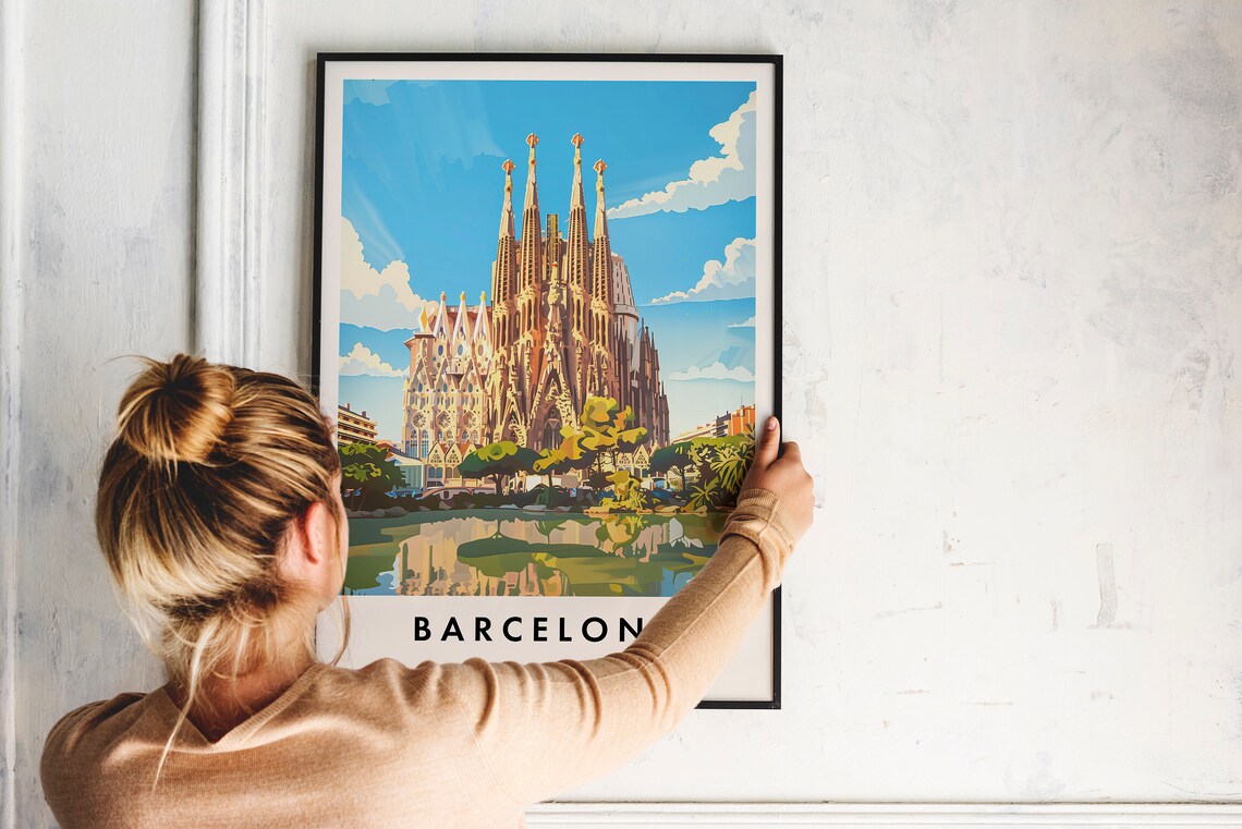 Barcelona Travel Poster, Travel Art Print - Image 2