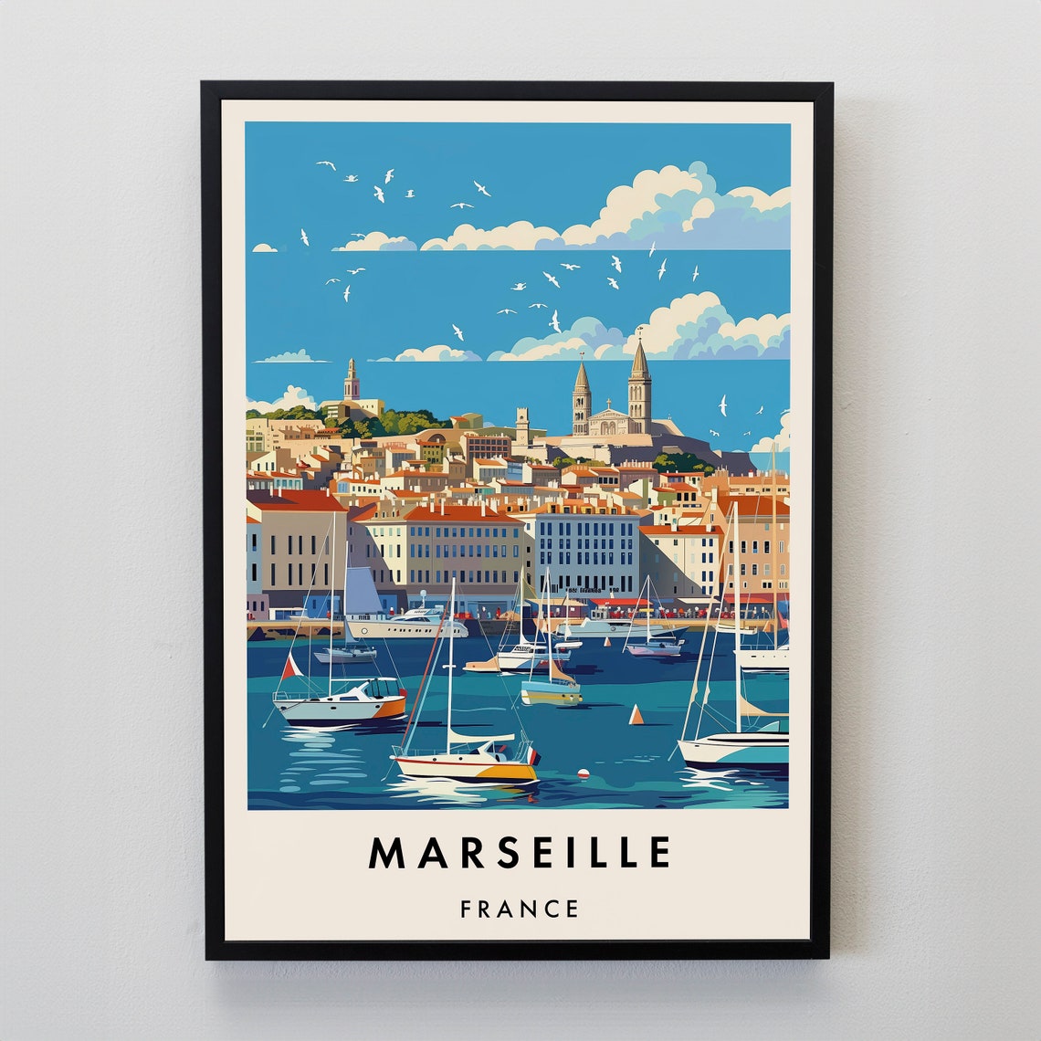 Marseille Travel Print Wall Art Marseille Marseille Print Wall Marseille Travel Poster Marseille Art Marseille Travel Art Travel Gift