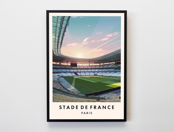 Stade de France Paris National Stadium Retro Football Poster