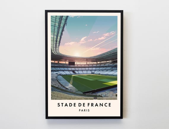 Stade De France Stadium Poster Wall Art Print Football Fan Gift Lover