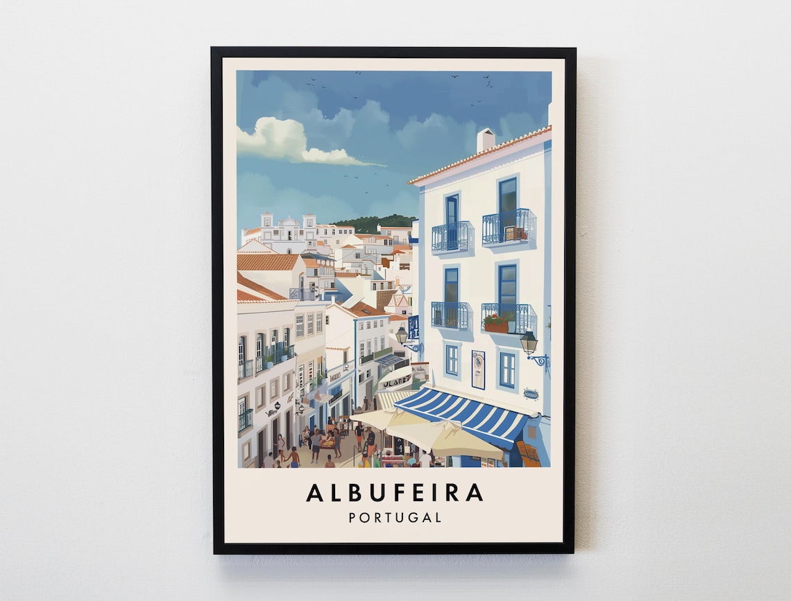 Albufeira Travel Poster, Portugal City View