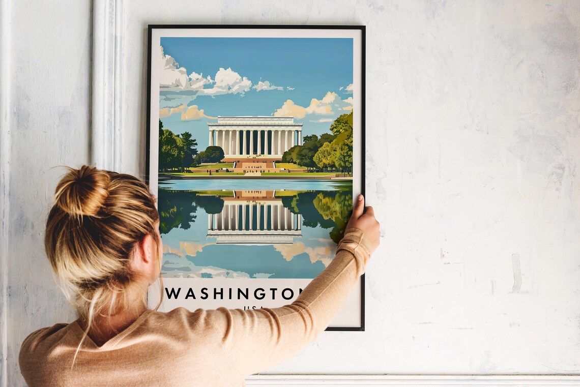 Washington DC Travel Poster, USA Wall Art Print - Image 2
