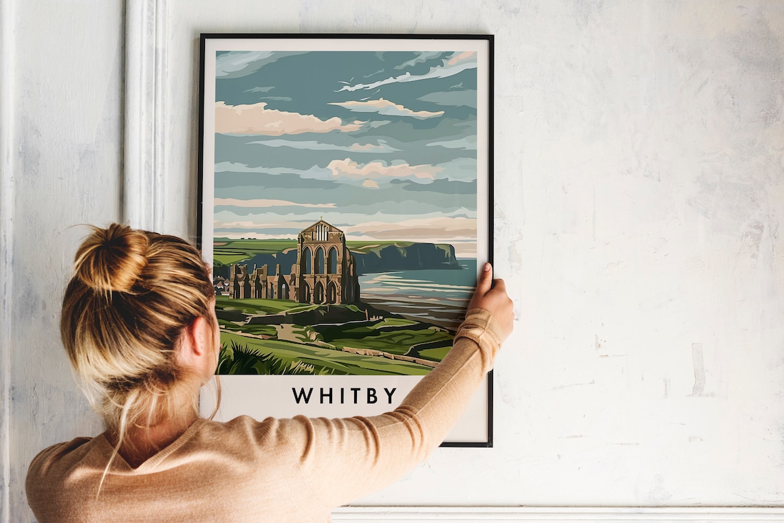 Whitby Travel Poster, Yorkshire Place Print - Image 2