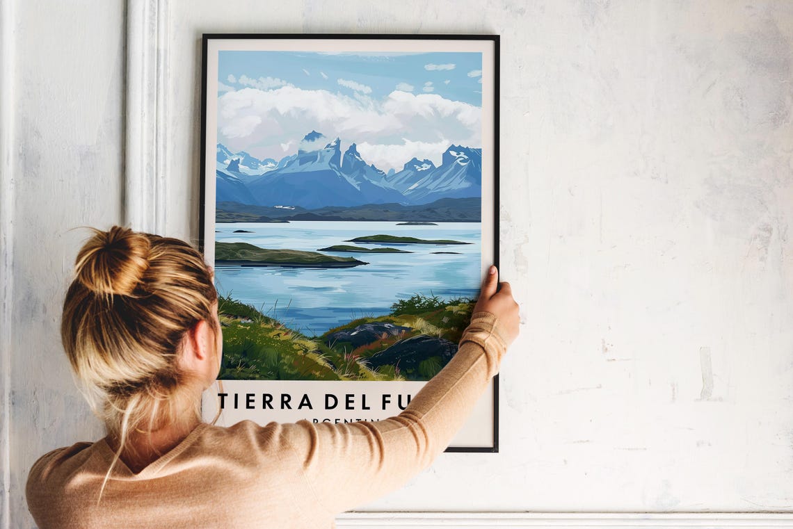 Tierra Del Fuego Travel Print Wall Art X Tierra Del Fuego Argentina Poster South America Travel Print Travel Lovers Gift Wall Art - Image 2