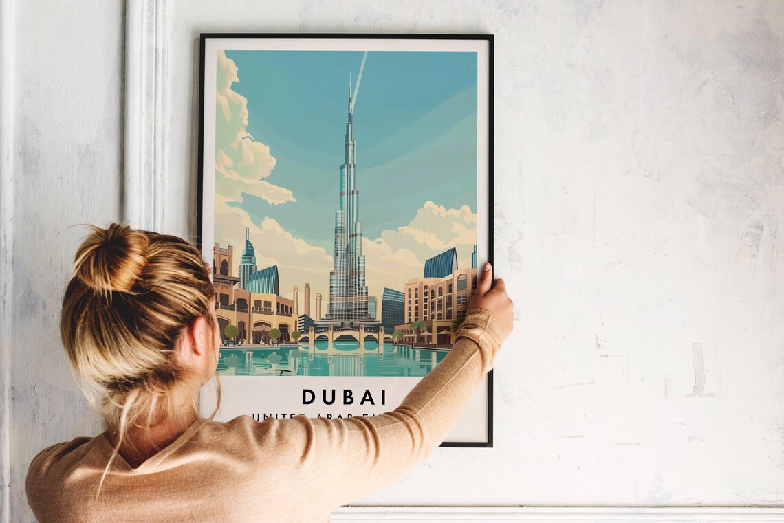 Dubai Travel Poster, Place-Inspired Wall Art - Image 2