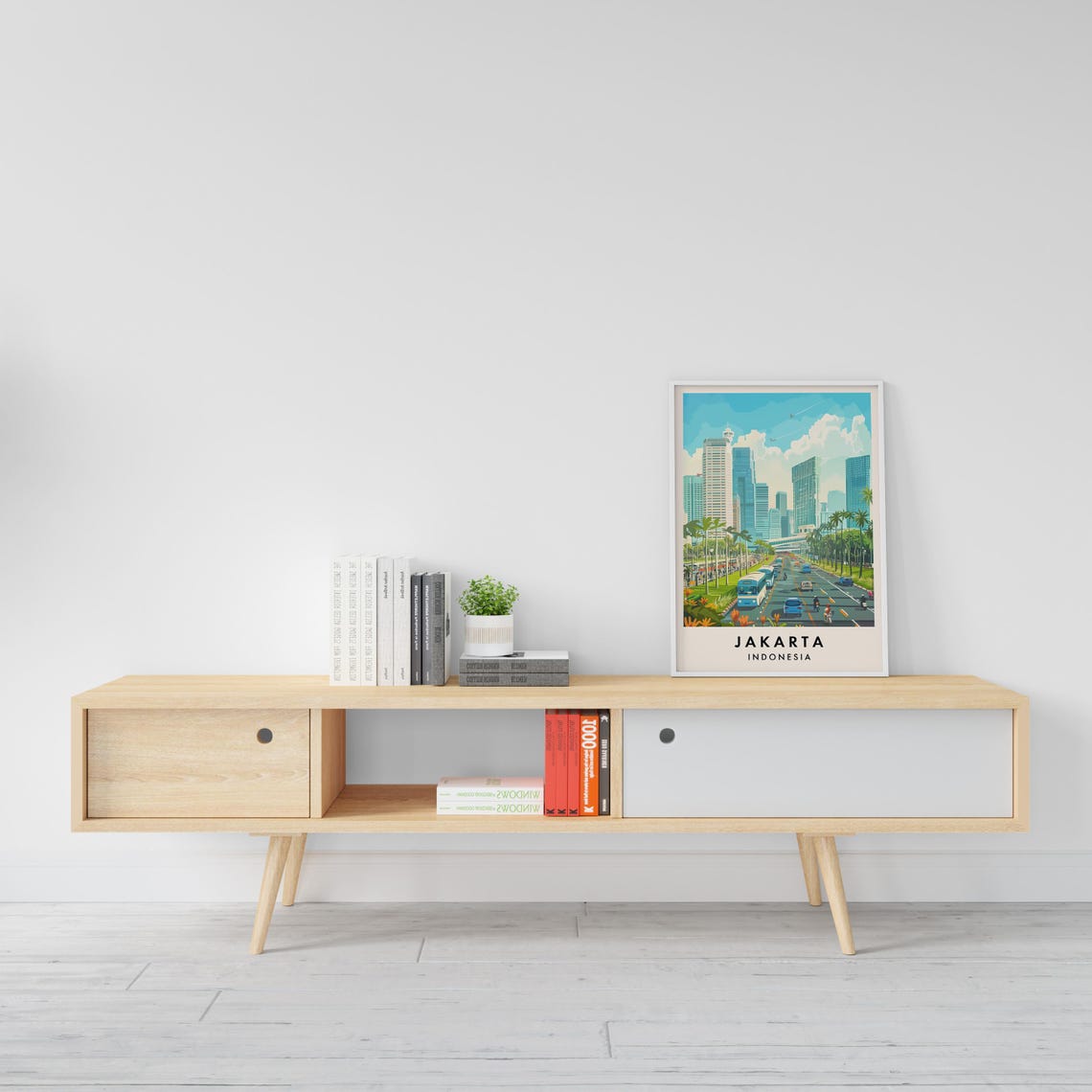 Jakarta Travel Print Wall Art Jakarta Jakarta Print Jakarta Poster Indonesia Gift Art Indonesia Travel Art Indonesia Gift - Image 2