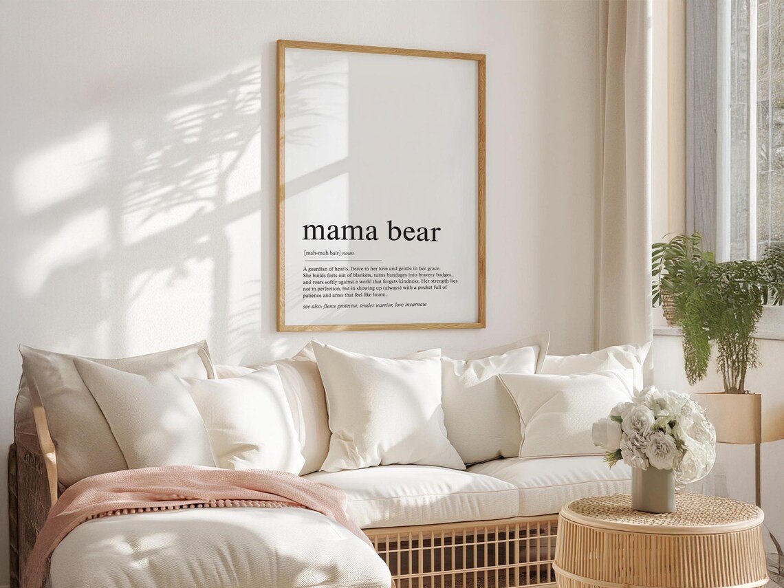 Mama Bear Definition, Minimalist Mothers Day Gift - Image 2