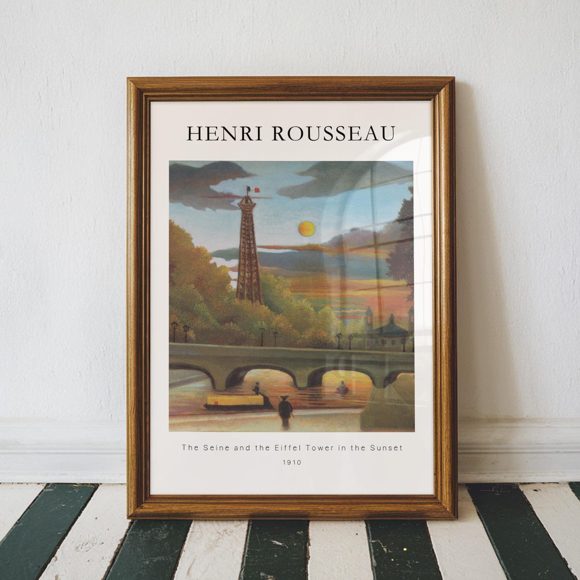 Henri Rousseau Seine Eiffel Tower Sunset Paris 1910 Art Print
