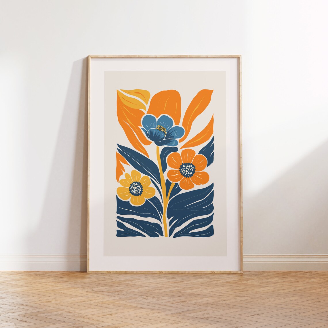 Eclectic Flowers, Colorful Abstract Floral Poster