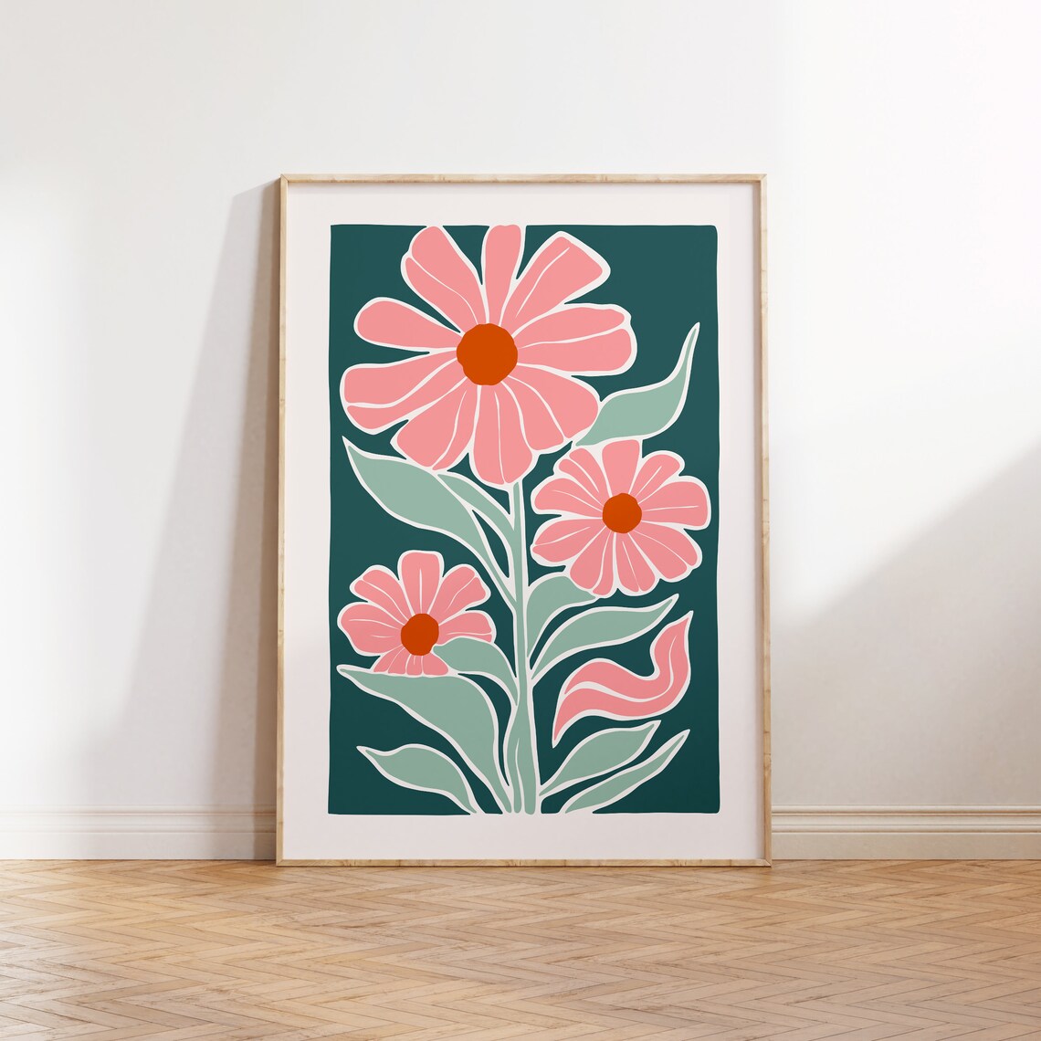 Eclectic Flowers Abstract Floral Art Poster Print