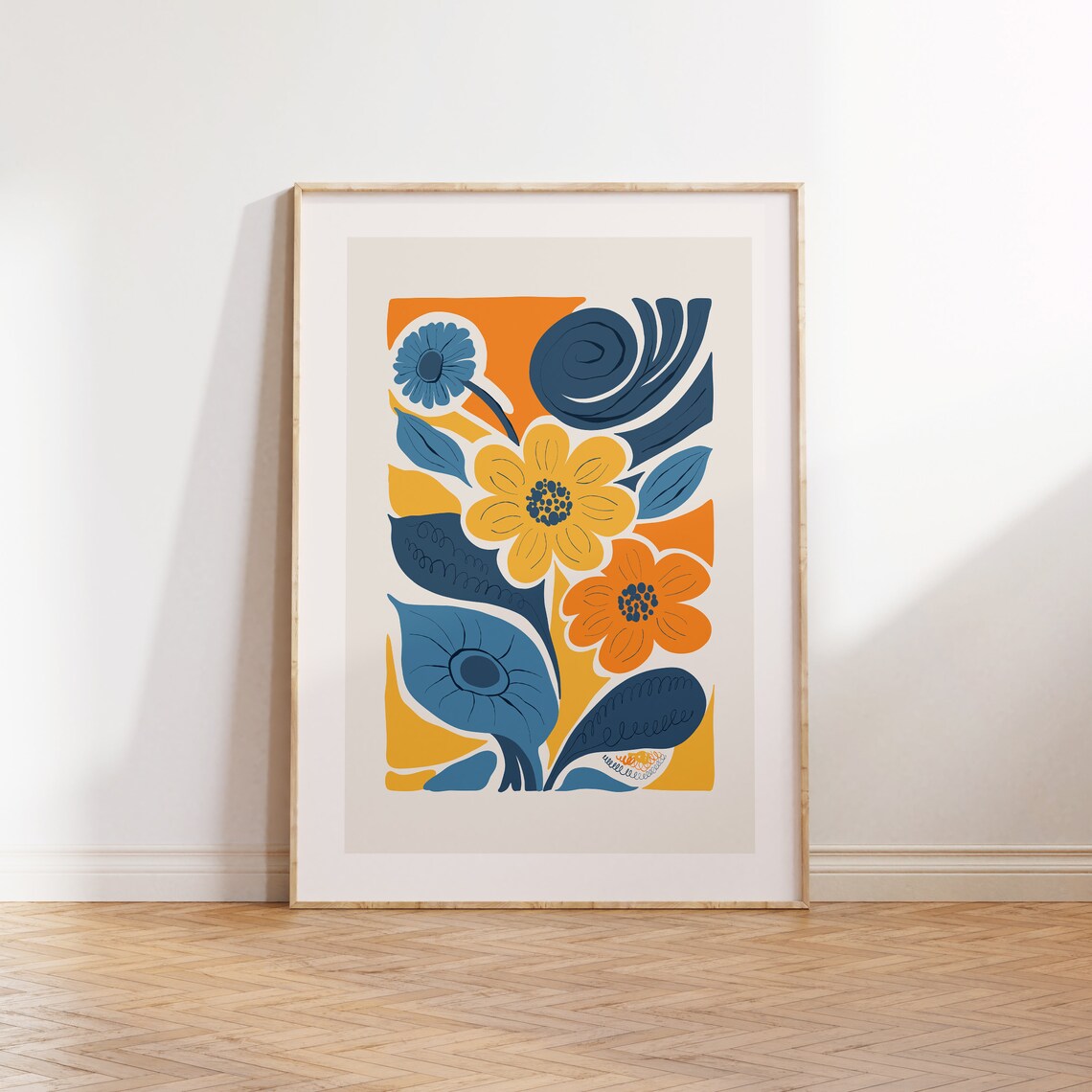 Eclectic Flowers Abstract Floral Botanical Art Print