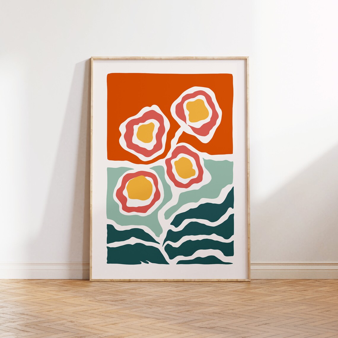 Eclectic Flowers Abstract Floral Wall Art Print