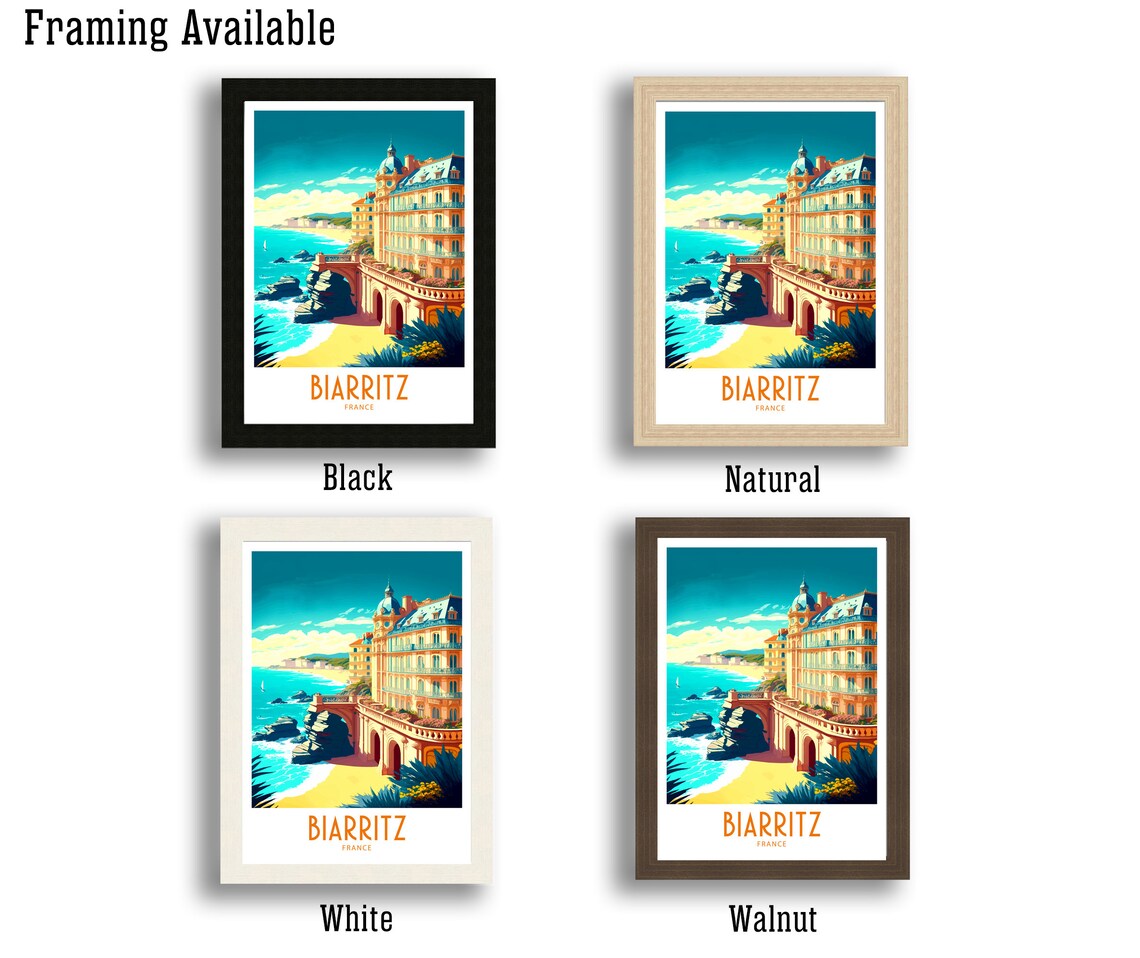 Biarritz France Travel Poster, Travel Print - Image 2