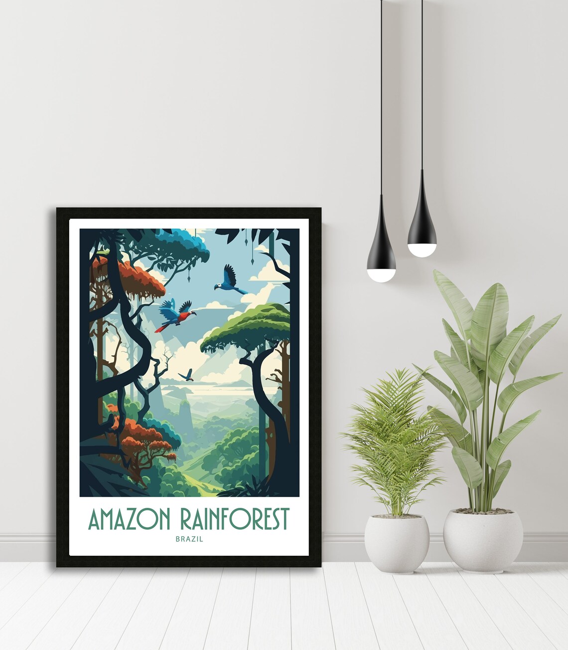 Amazon Rainforest Travel Poster, Brazil Tropical Rainforest - Image 4