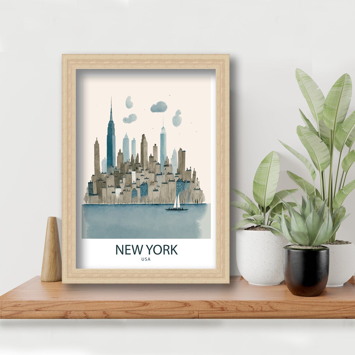 New York Skyline Travel Poster, City Skyline - Image 5