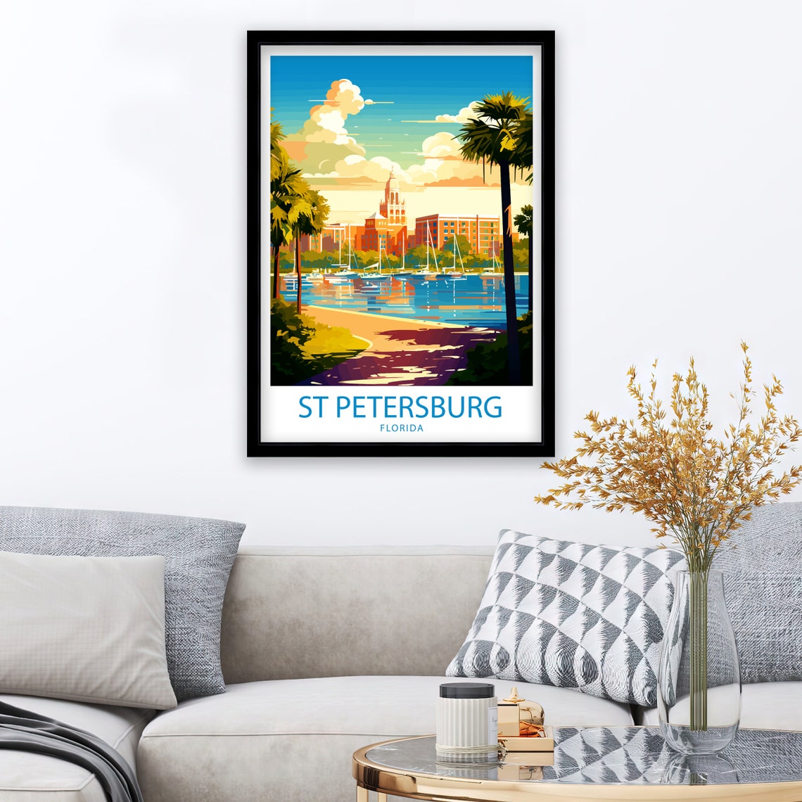 St Petersburg Florida Travel Print St Petersburg Wall Decor Usa St Petersburg Art St Petersburg Wall Art Usa Poster Gift St Petersburg Art - Image 3