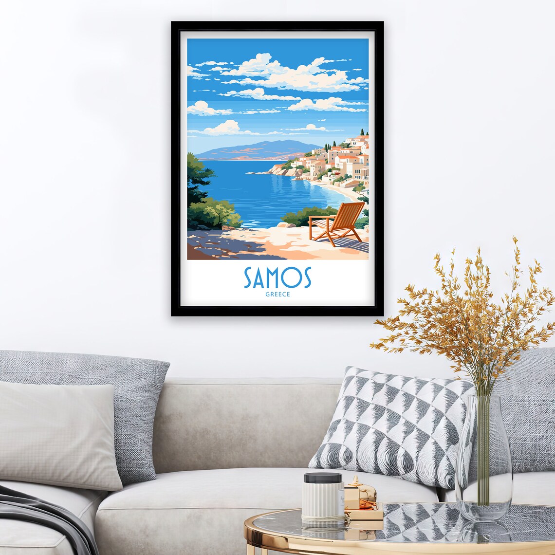 Samos Greece Travel Poster, Europe Wall Decor - Image 3