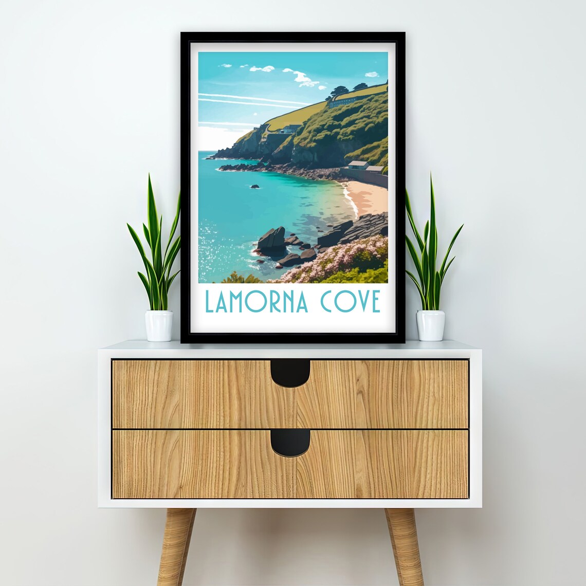Lamorna Cove Travel Poster, Cornwall Art Print - Image 2