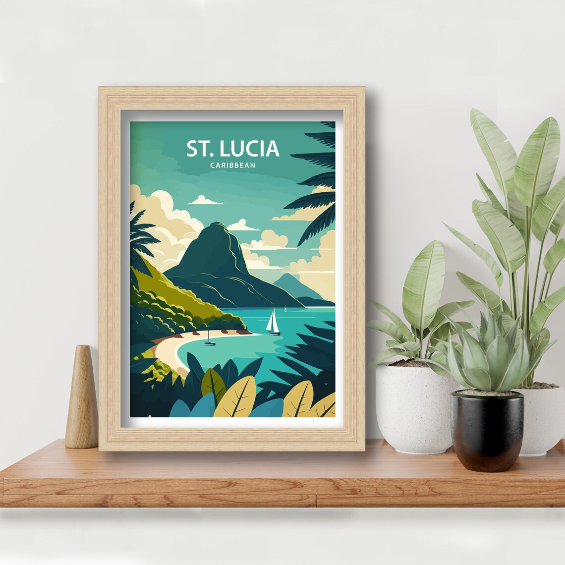 Saint Lucia Travel Poster, Island Wall Art - Image 5