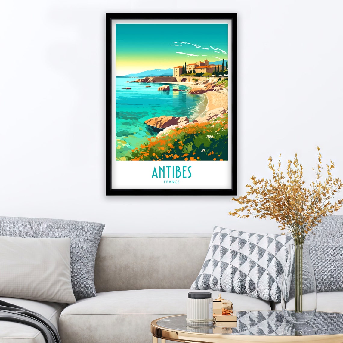 Antibes Travel Print Antibes Poster Home Dcor Antibes France Art Print Antibes France Room Print Antibes France Wall Decor Antibes Gifts - Image 3