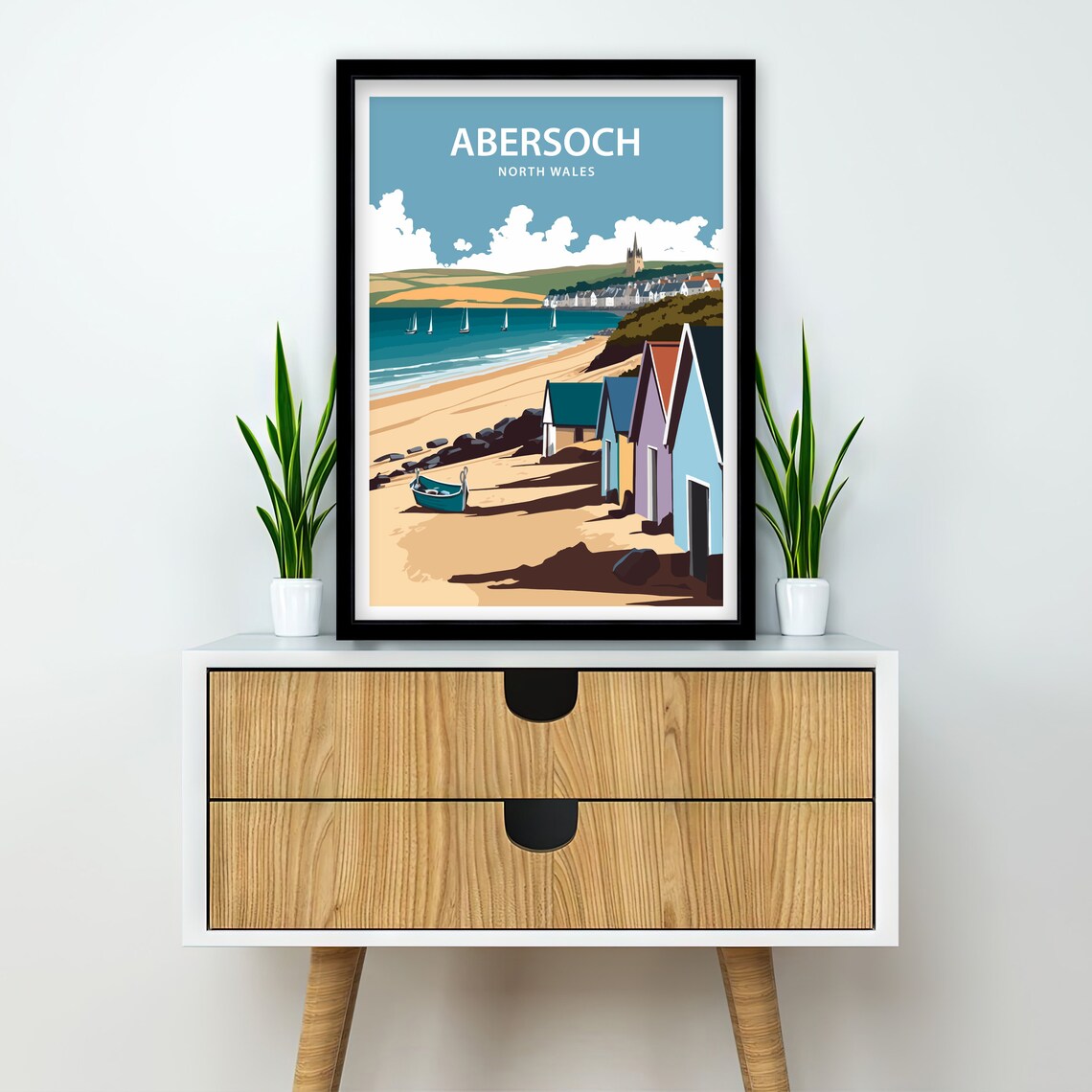 Abersoch Travel Poster, North Wales Home Decor - Image 2
