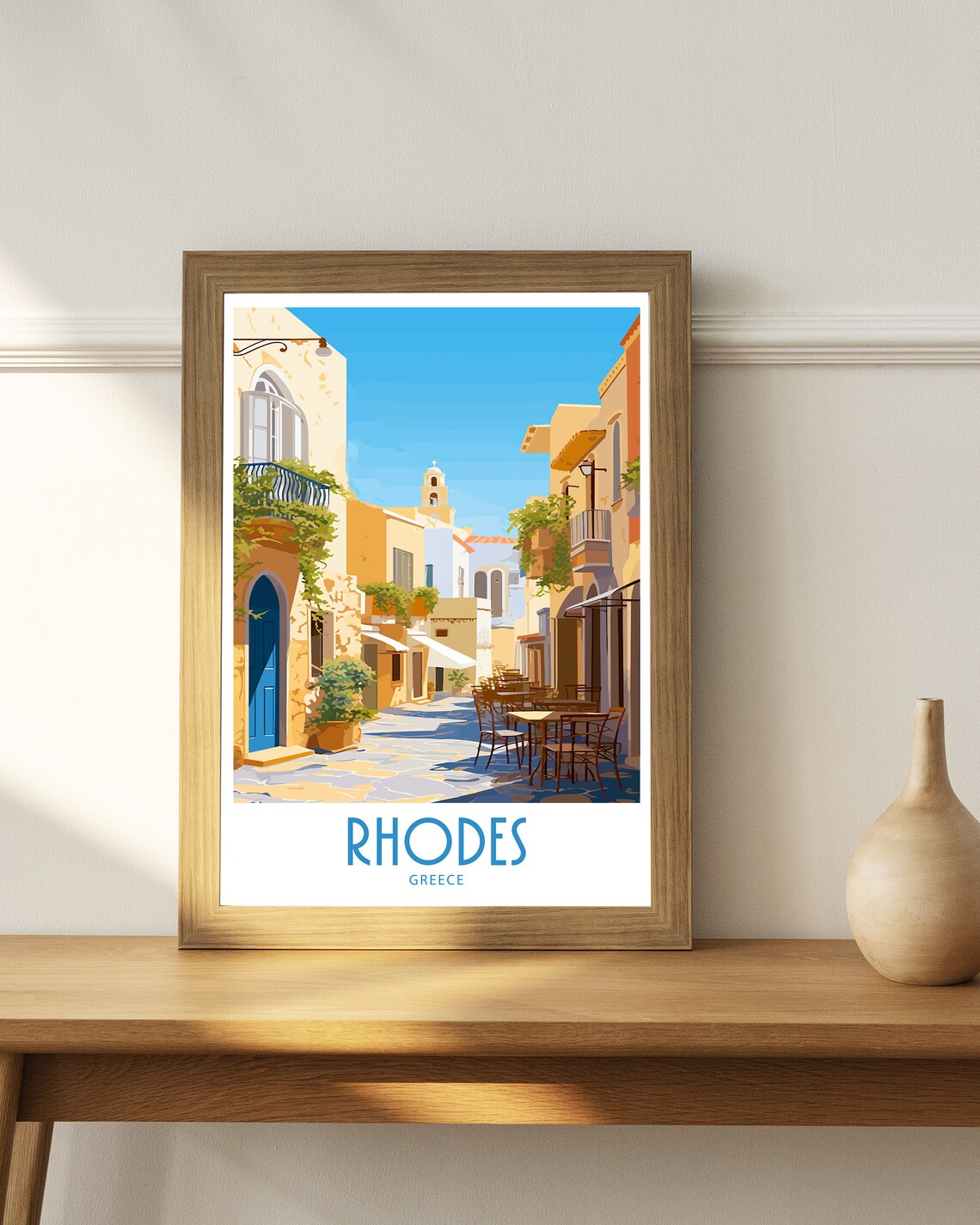 Rhodes Greece Travel Poster, Europe Wall Art - Image 4