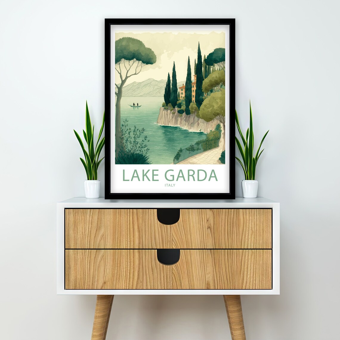 Lake Garda Travel Poster, Italy Scenic Wall Art - Image 2