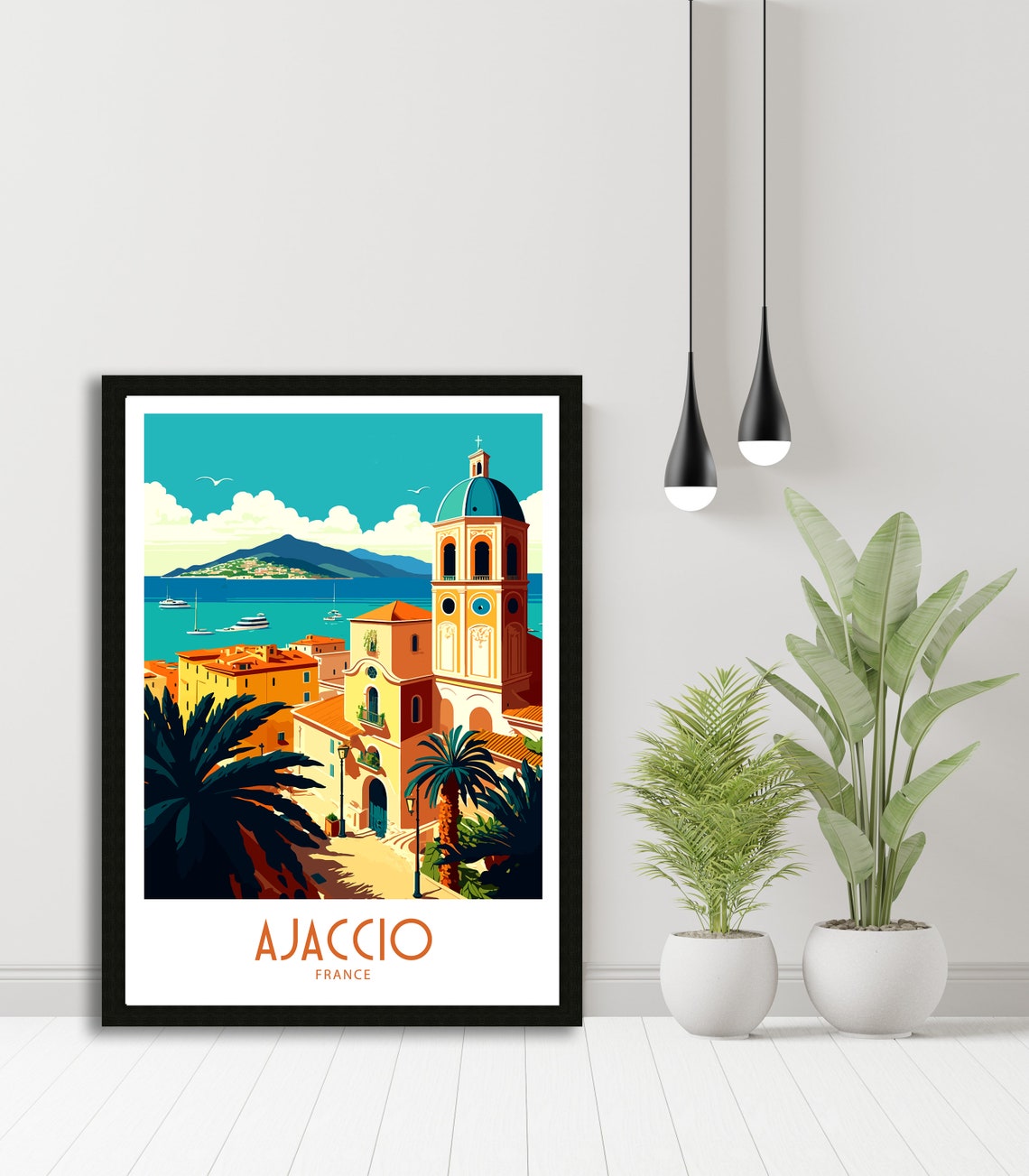 Ajaccio Travel Print Ajaccio France Poster Home Dcor Ajaccio France Art Print Ajaccio French Room Print Ajaccio France Wall Decor Ajaccio - Image 6